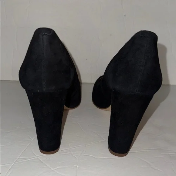 J. Crew Black Classic Suede Round Toe Block Heel Pumps Women’s Size 7.5 - Picture 5 of 6